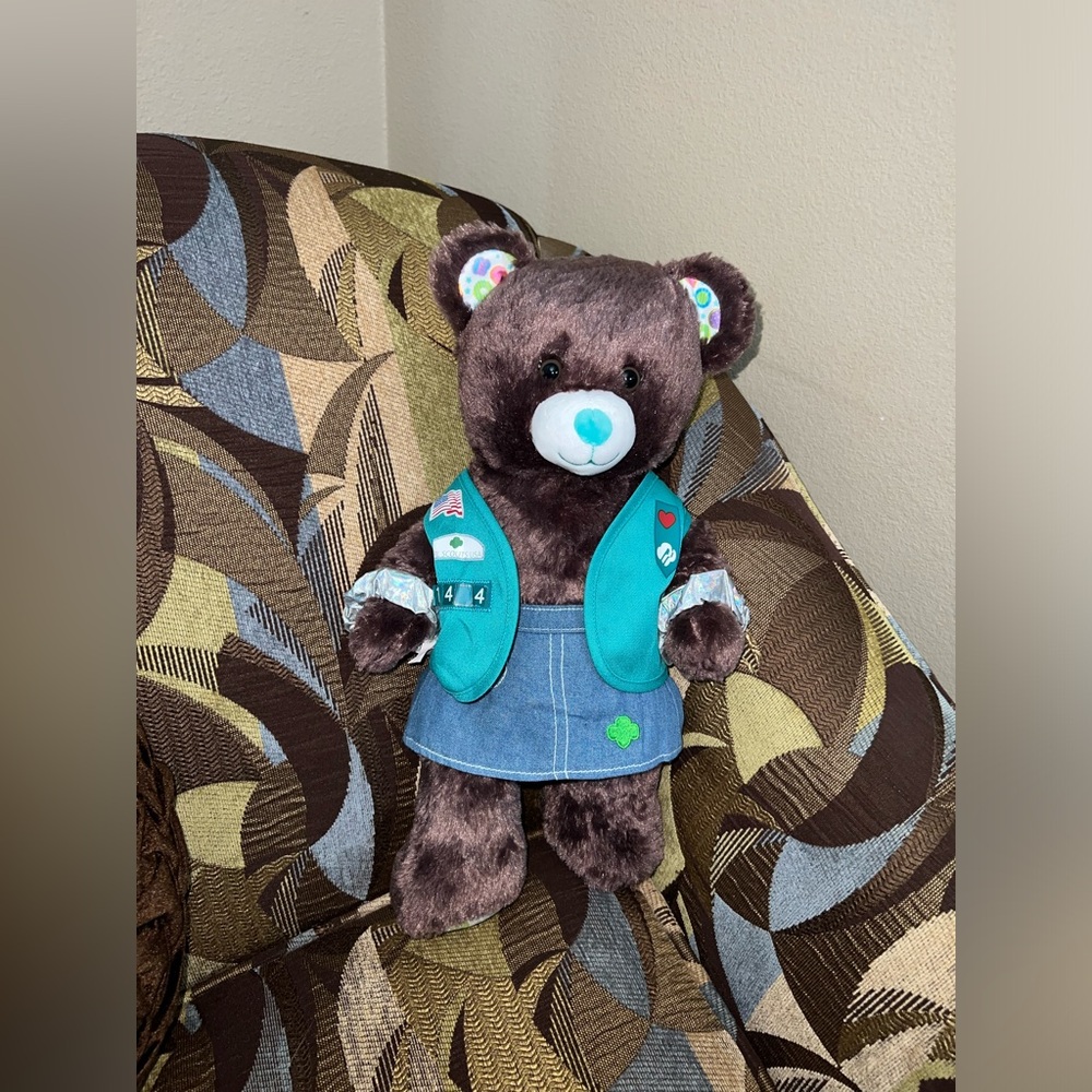 Build-A-Bear Girl Scouts Thin Mint Bear with Vest plush stuffed‎ animal
